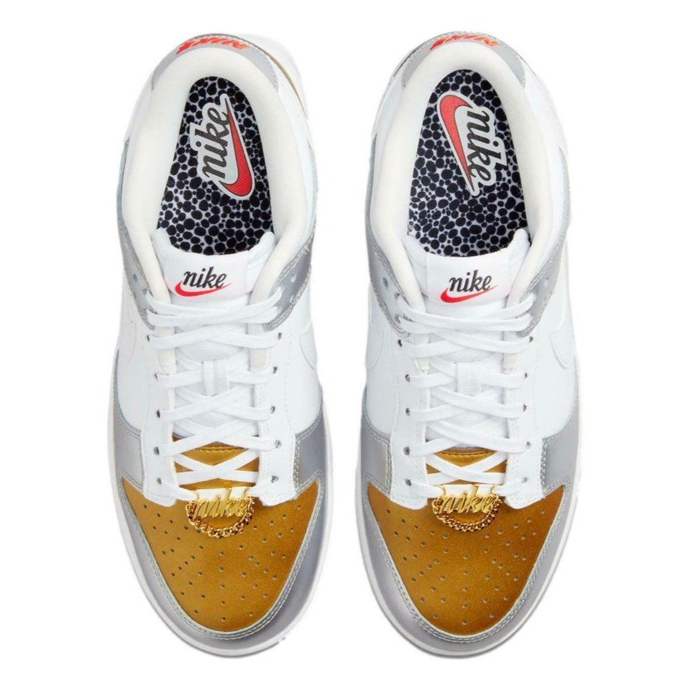 Nike Dunk Low SE Women's Sneaker Shoe Limited Training Metallic DH4403-700 - Picture 6 of 14